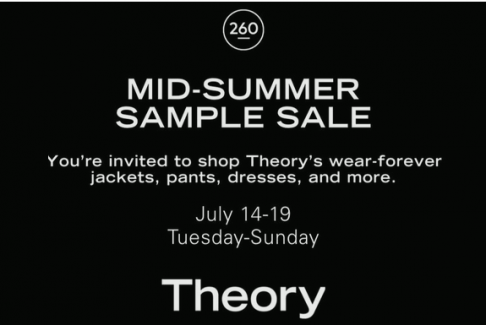 Theory Mid-Summer Sample Sale